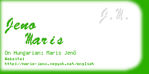 jeno maris business card