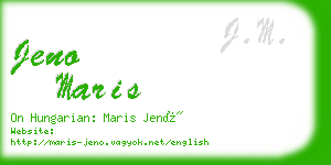 jeno maris business card